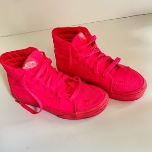 Kids Hot Pink High Top Shoes 